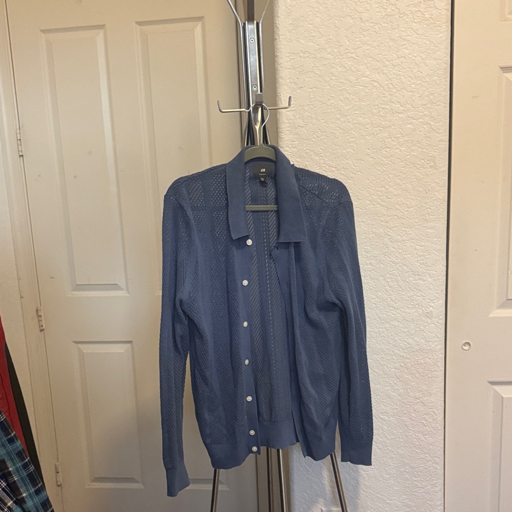 H&M Blue Men's Cardigan Sweater